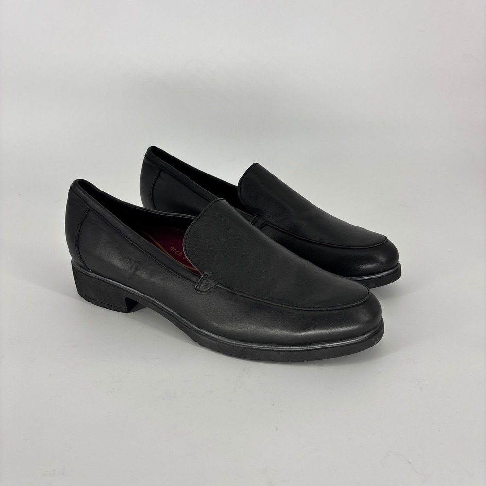 Munro Giselle Loafers Black Women Size 9 Leather Low Heel Slip On Comfort Office